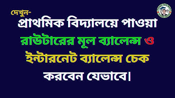 How to check the main balance and internet balance of the router in the primary school? ZTE Router