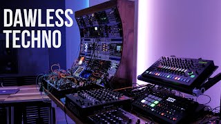 Dawless Techno Jam with Eurorack, Analog Rythm, Model1, Roland TR8S @ SINEE Studios