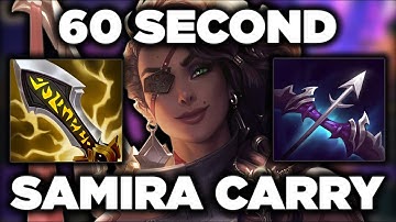 60SECOND PLAYS SAMIRA CARRY COMP GUIDE SET 8 CHINA IONIA SERVER TEAMFIGHT TACTICS BEST COMPS TFT TCL