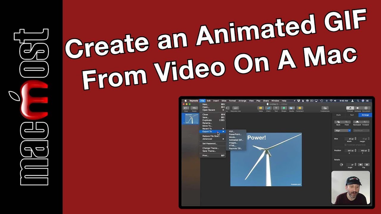Create an Animated GIF From Video On A Mac (MacMost #1921) 