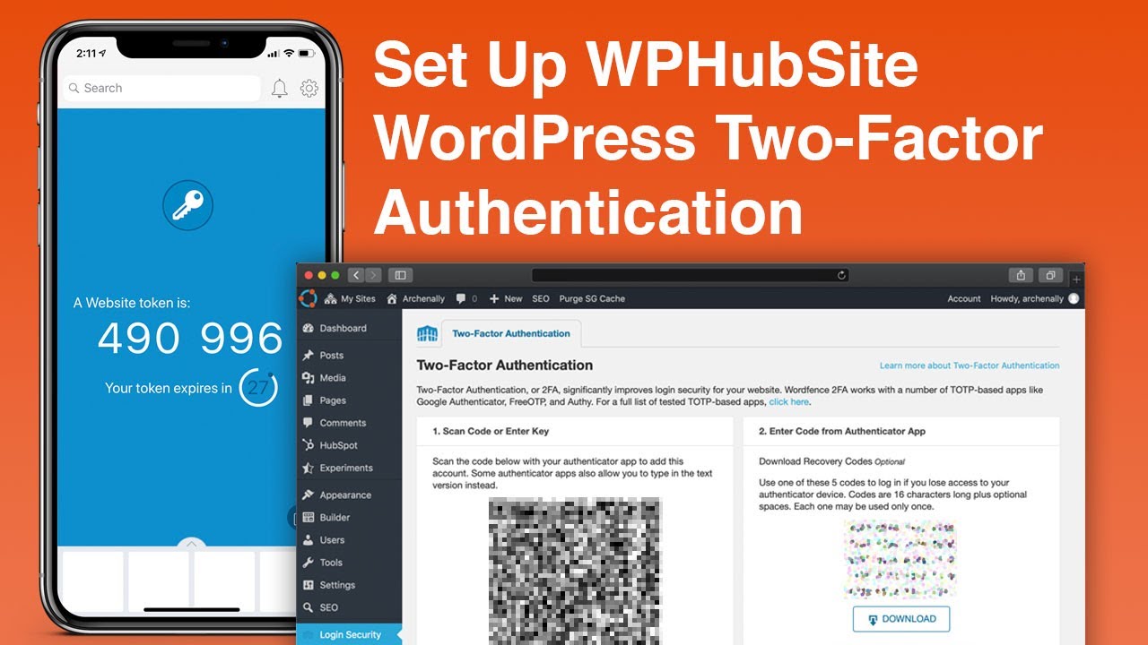How To Set Up Two-Factor Authentication For Your WPHubSite WordPress ...