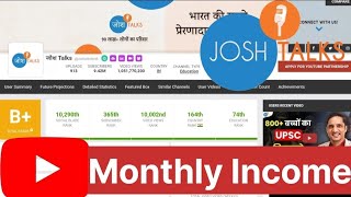 josh talks / josh talks hindi / josh talks monthly Income
