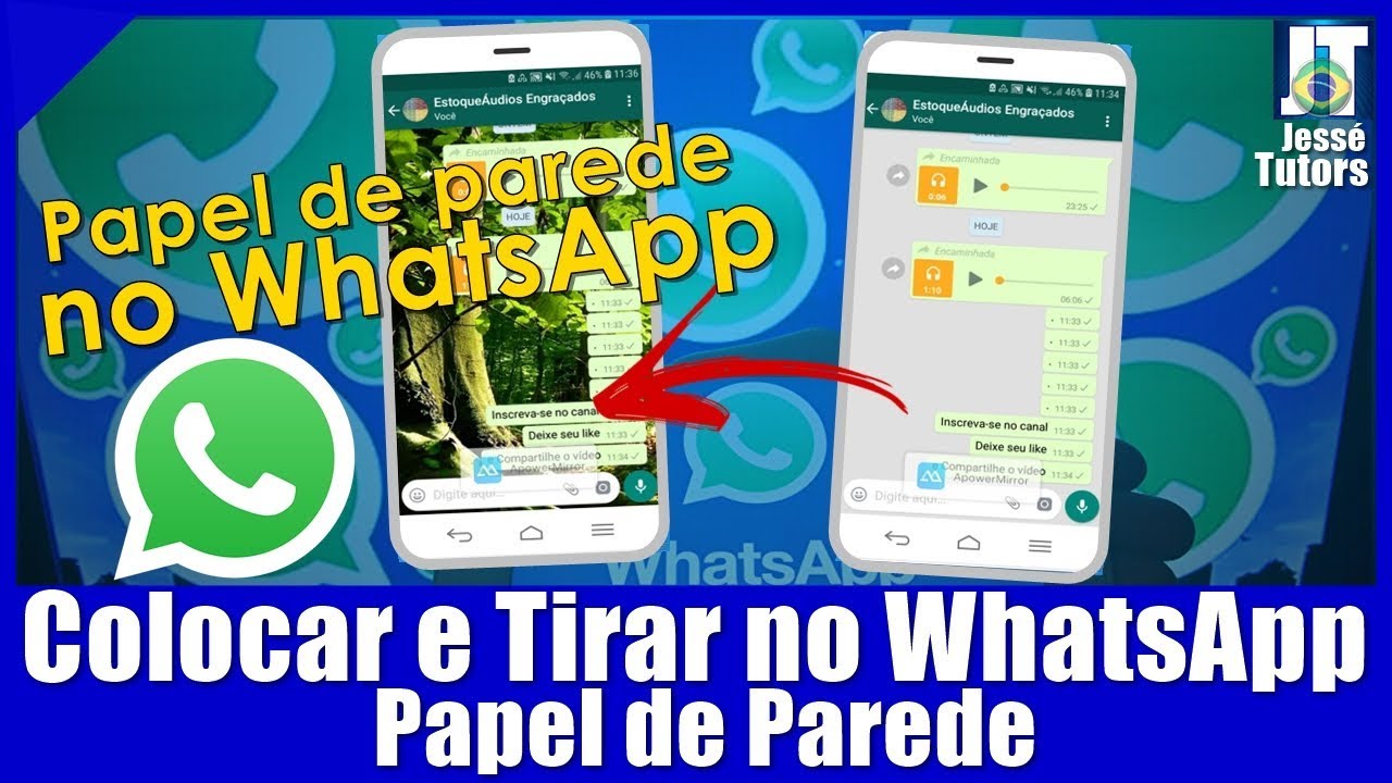 ADICIONAR OU REMOVER PAPEL DE PAREDE WALLPAPER NO WHATSAPP 