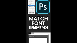Match Font in Photoshop. Find font from an image
