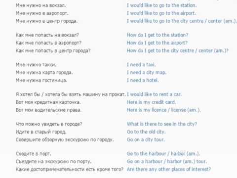 Урок английского языка 25 (В городе)