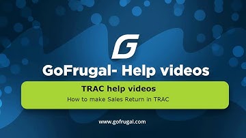 How to make Sales Return in TRAC | English