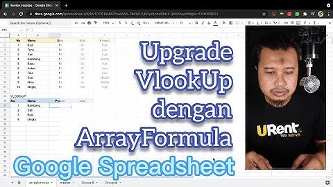 upgrade VlookUp dengan Array Formula. belajar rumus Excel dan google Spreadsheet.