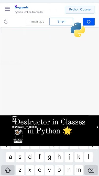 Destructor in Classes in Python Programming 🌟 #destructor #classes # ...