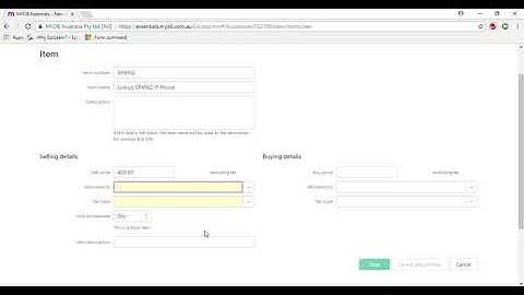 MYOB Essentials Training Course Video Tutorials 502e201   Create an Inventory Item
