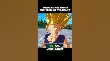 Special Dialogue Between Beast Gohan And Teen Gohan 🤯 #crashout #beastgohan #sparkingzero #dbz