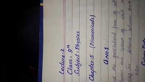 9th physics/chapter 5 (numericals 5.4 to 5.6)