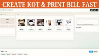 Create KOt and Print Bill fast using chefmate POS System