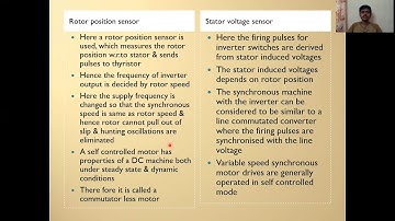 Drives and control-VSI fed Synchronous Motor