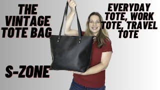 S-ZONE GENUINE LEATHER VINTAGE TOTE BAG | YOU MUST SEE THIS SLEEK &amp; CLASSIC TOTE BAG | BAG REVIEW
