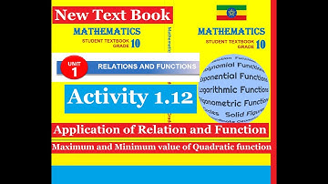 Mathematics Grade 10 Unit 1 Application of Relation and Function from new Text Book@Girma21​