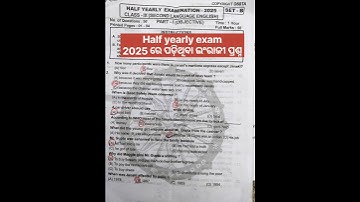 9th class english half yearly question 2025#shorts #viral #trending