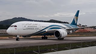 Oman Air Boeing 787-8 Dreamliner A4O-SA Landing @ Phuket Int'l Airport