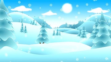 Snow Falling Animation Video | Cartoon Snow Falling Video | Animation Snow Falling