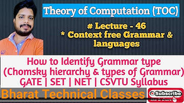TOC Lecture - 46 | How to Identify the Grammar type in TOC | Type 0,1,2 & 3 | in Hindi