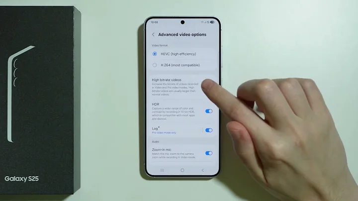 Samsung Galaxy S25: How to Change Video Format in Camera (HEVC/H.264 Video Recording)