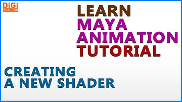 Learn Maya Tutorial || Creating A New Shader In Maya (English) || Digi Teacher