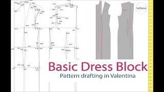 How to draft a basic dress block in Valentina/Seamly2D