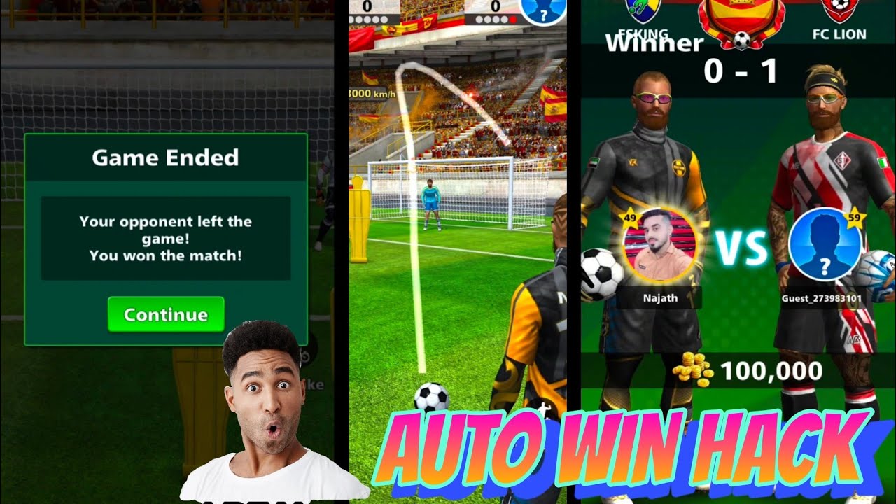 FOOTBALL STRIKE | AUTO WIN HACK | OPPONENT LEFT GAME | TRICKS AND TIPS ...