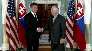 Secretary Tillerson Meets Slovakian Foreign Minister Lajcak