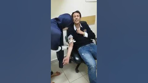 Adult crying like child