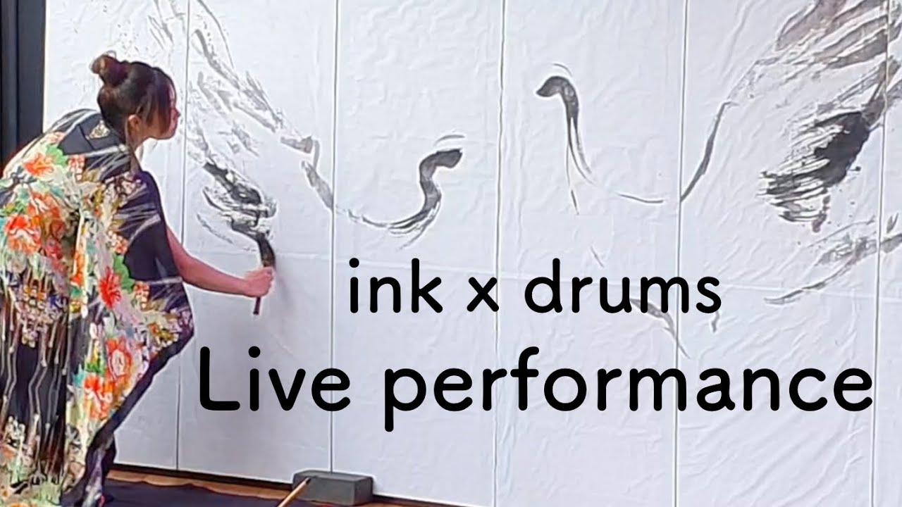 ink x drums live performance 墨x和太鼓ライブパフォーマンス - YouTube