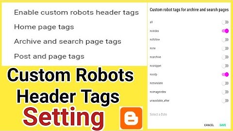how to blogger custom robot header tags setting 2021