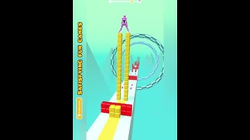 Stack Surf 🏄‍♂️ 3D Game. All New Level Gameplay Walk-through #gaming #games #shorts #stacksurf3d