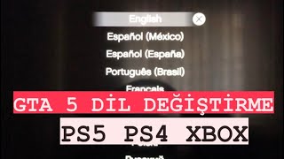 GTA 5 Dil Değiştirme Nasıl Yapılır PS5 PS4 Xbox
