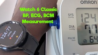 Galaxy Watch 6 Classic Blood pressure ECG Measurements