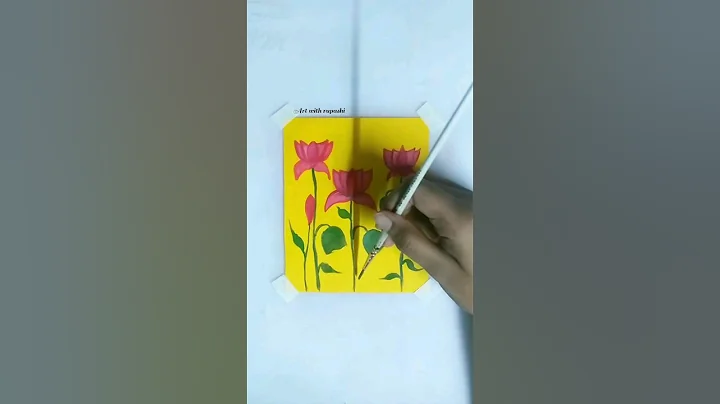Easy flower painting/ Pichwai lotus painting #shorts #youtubeshorts #art #painting #creative