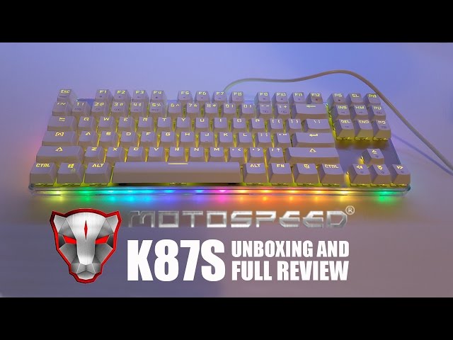 Motospeed k87S Mechanical Gaming Keyboard Full Review - YouTube