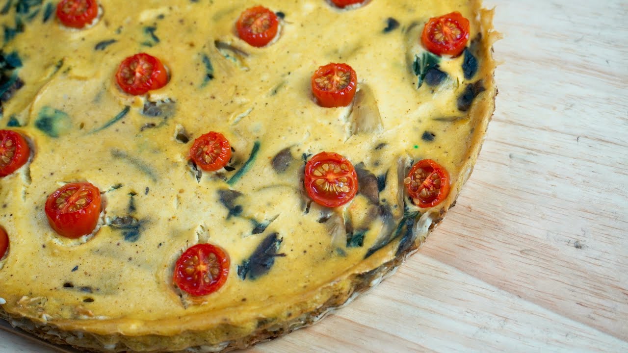 QUICHE o TARTA SALADA VEGANA 🌱❤️ SIN HARINAS y MUY SALUDABLE ||| Receta para BAJAR DE PESO