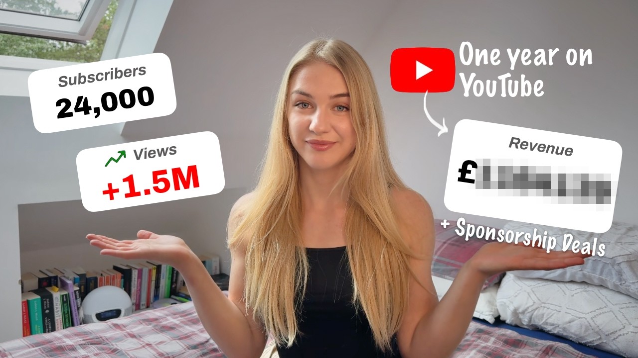 How Much I Made on YouTube After 1 Year (AdSense, Sponsors & Coaching)