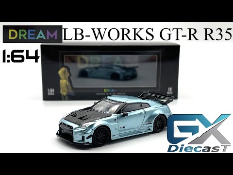 1/64 DREAM LB-Works Nissan GT-R R35 (Metallic OceanBlue