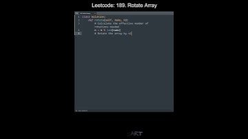 Leetcode 189. Rotate Array in Python | Python Leetcode | Python Coding Tutorial | Python Coding ASMR