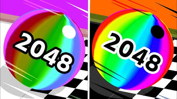 Ball Run 2048 vs Reverse  gameplay Ball Colour Run walkthrough , iOS Android New Update (part : 632)
