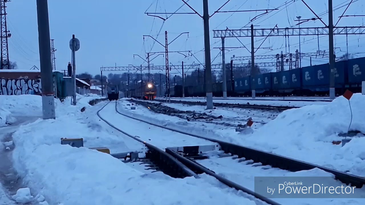 Нарезка про электропоезда на станции Дмитров Савёловского направления ...