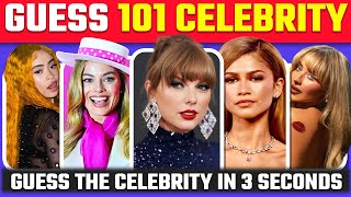 Guess the Celebrity in 3 Seconds | 101 Most Famous People in 2024