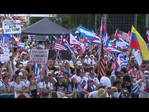 Large freedom rally at Bayfront Park not only for Cuba, but also Venezuela and Nicaragua