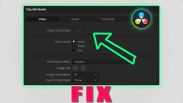 How to fix Video Frame Rate greyed out in clip attributes. DaVinci Resolve