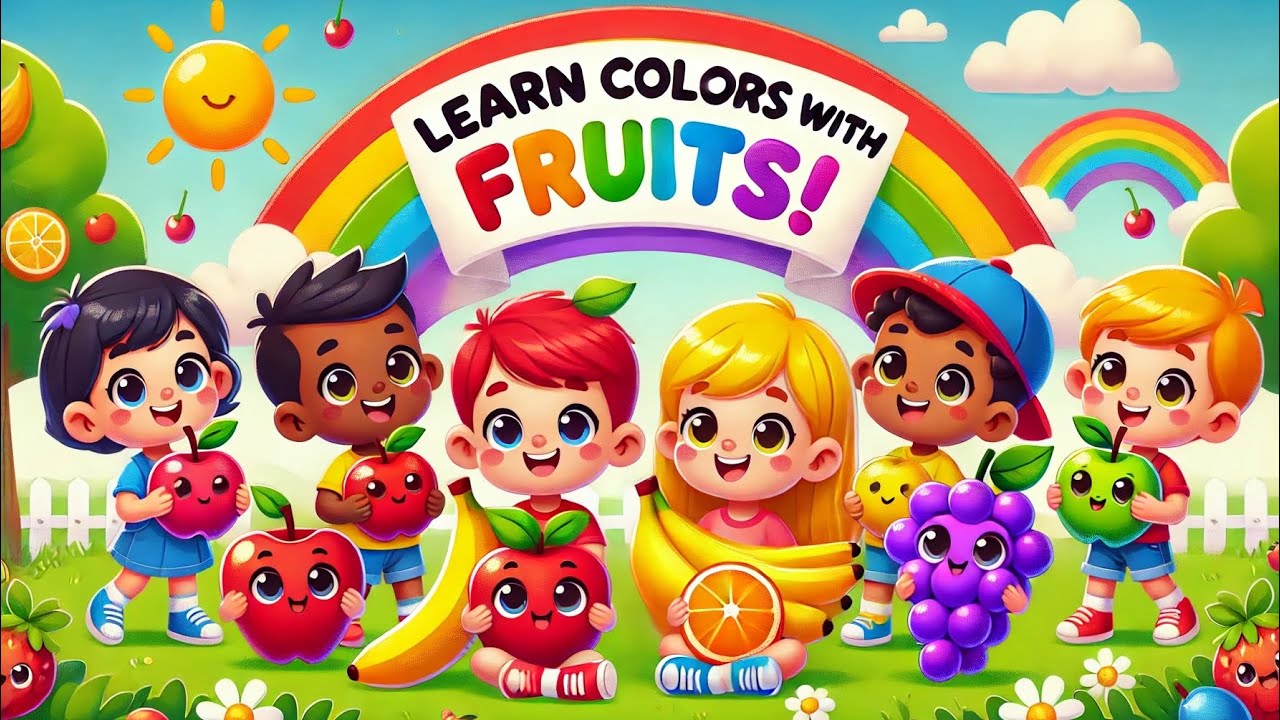 Learn Colors with Fruits: Fruits song for babies | Colours name | sing ...