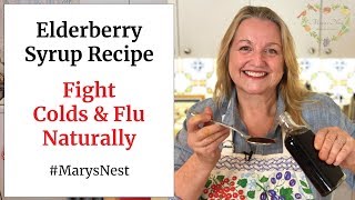 Homemade Elderberry Syrup Recipe - A Natural Home Remedy For Colds and Flu