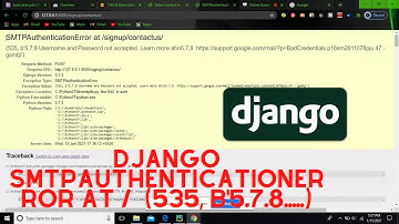 Django SMTPAuthenticationError at /  (535, b