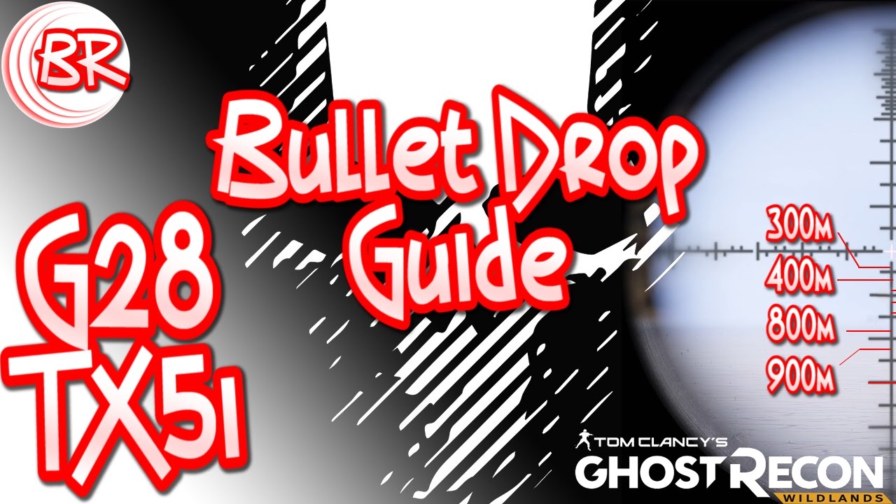 Ghost Recon Wildlands Bullet Drop Chart