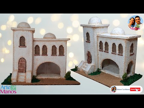 ?Cómo Hacer CASAS RECICLADAS en CARTÓN, Para Pesebres, Belenes, Maquetas, Fácil Arte en Tus Manos